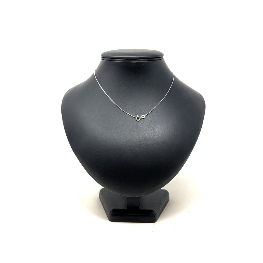 18ct White Gold Single Stone Diamond Pendant and Box Chain (c. 0.80ct) (16")