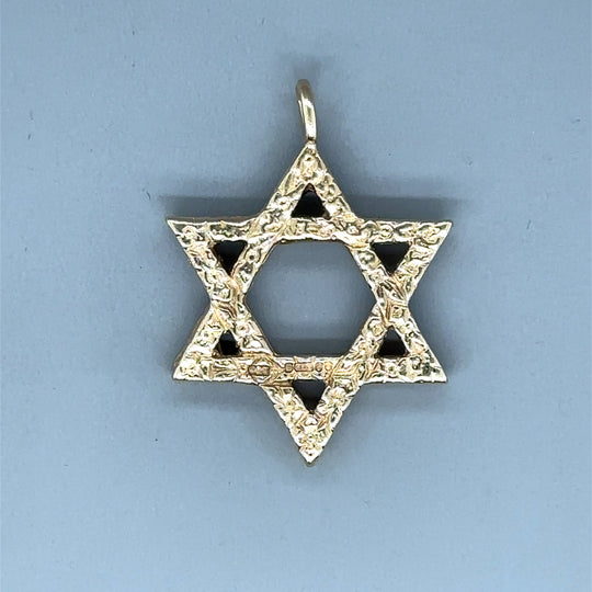 9ct Yellow Gold Star Of David Pendant