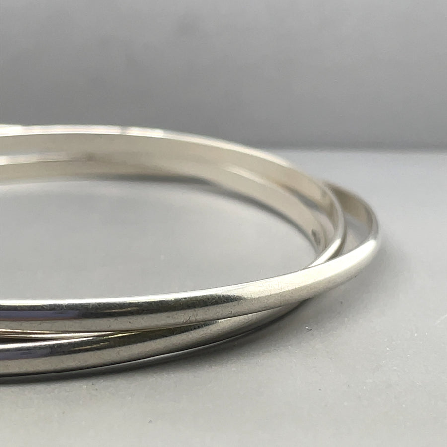 Sterling Silver Triple Bangle