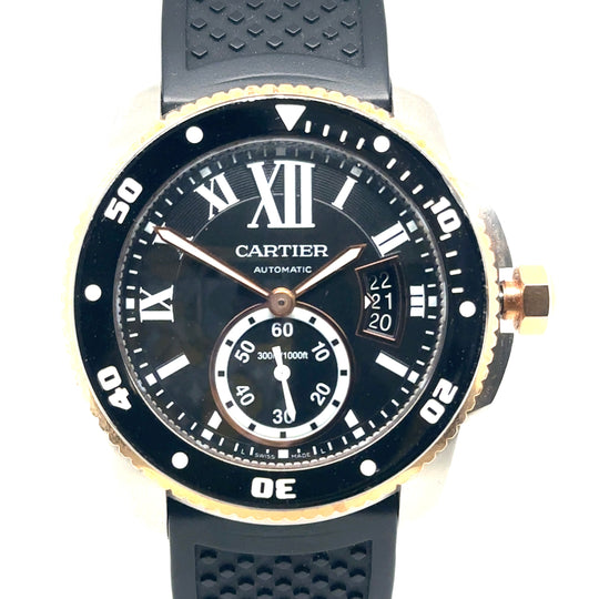 Pre-Owned Stainless Steel and Rubber Strap Calibre Driver Cartier Watch (Gents)