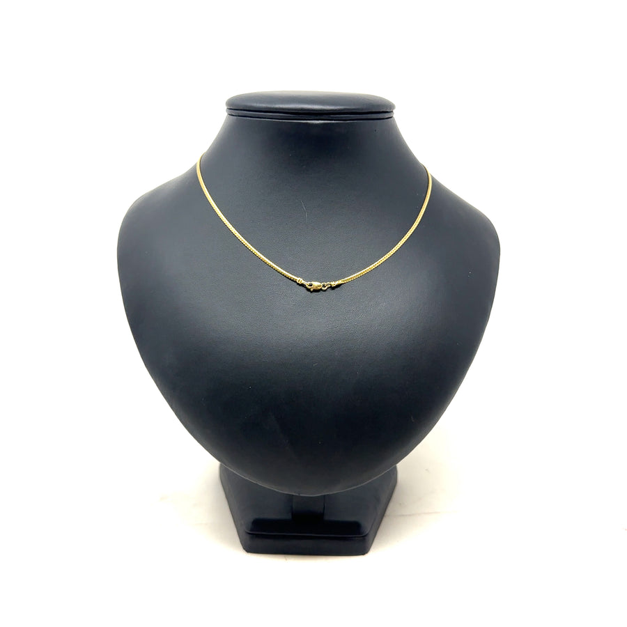 9ct Yellow Gold Diamond Heart Necklace (16")