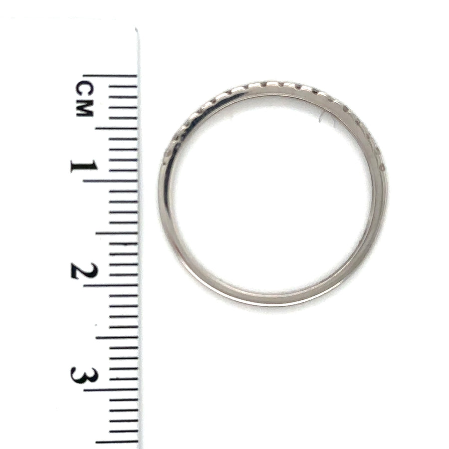 18ct White Gold Diamond Half Eternity Ring (c. 0.23ct) - Size S