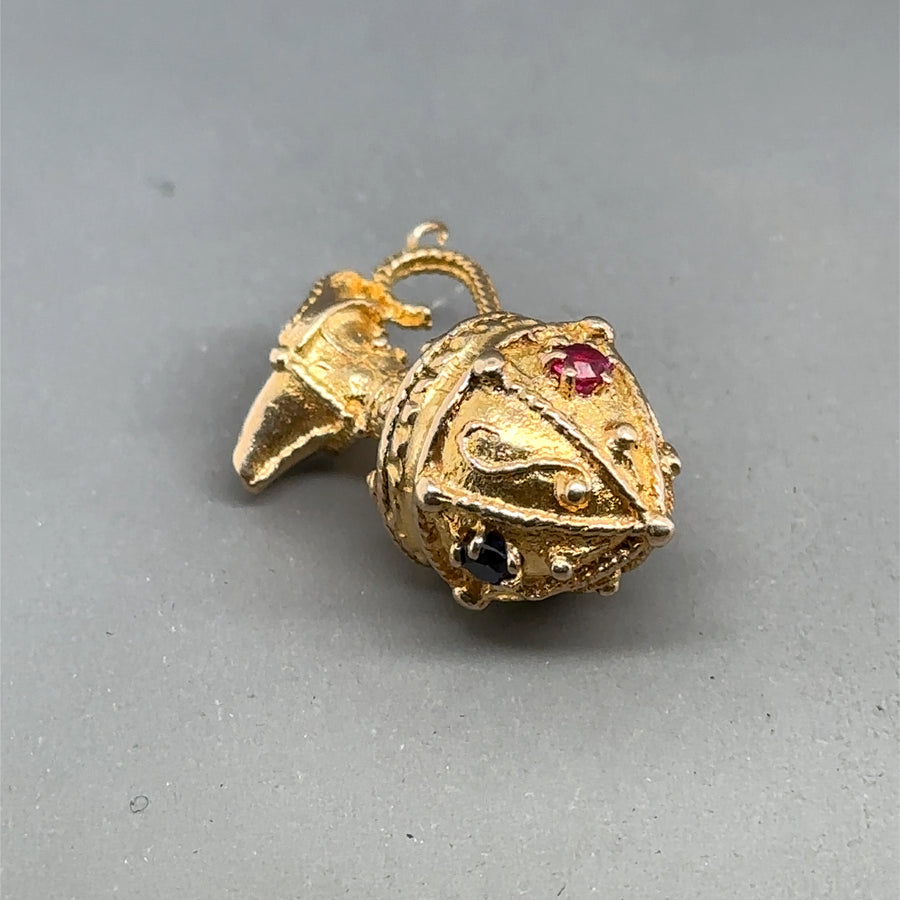 9ct Yellow Gold Cubic Zirconia Set Jug Charm