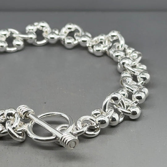 Sterling Silver Circle Ball Bracelet NEW!
