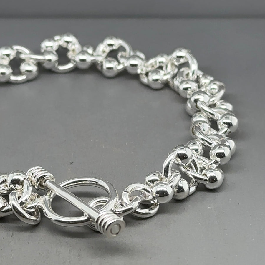 Sterling Silver Circle Ball Bracelet NEW!