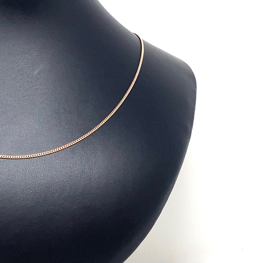 9ct Rose Gold Fine Curb Chain (20")