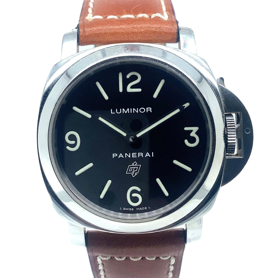 Pre-Owned Stainless Steel and Leather Strap Luminor Panerai Watch (Gents)