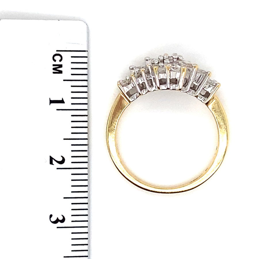 18ct Yellow Gold Diamond Ring (c. 0.75ct) - Size M 1/2