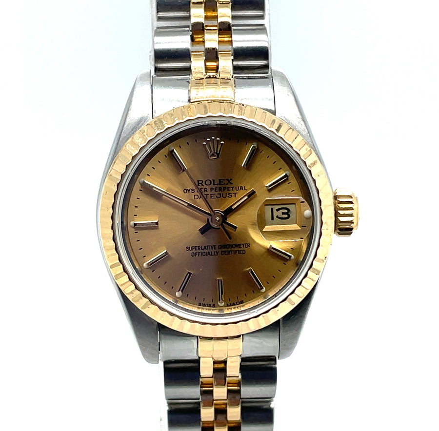 Pre-Owned 18ct Yellow Gold and Stainless Steel Bi-Colour Datejust Rolex (Ladies)