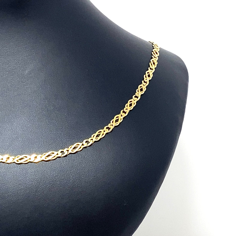 9ct Yellow Gold Celtic Style Chain (22")