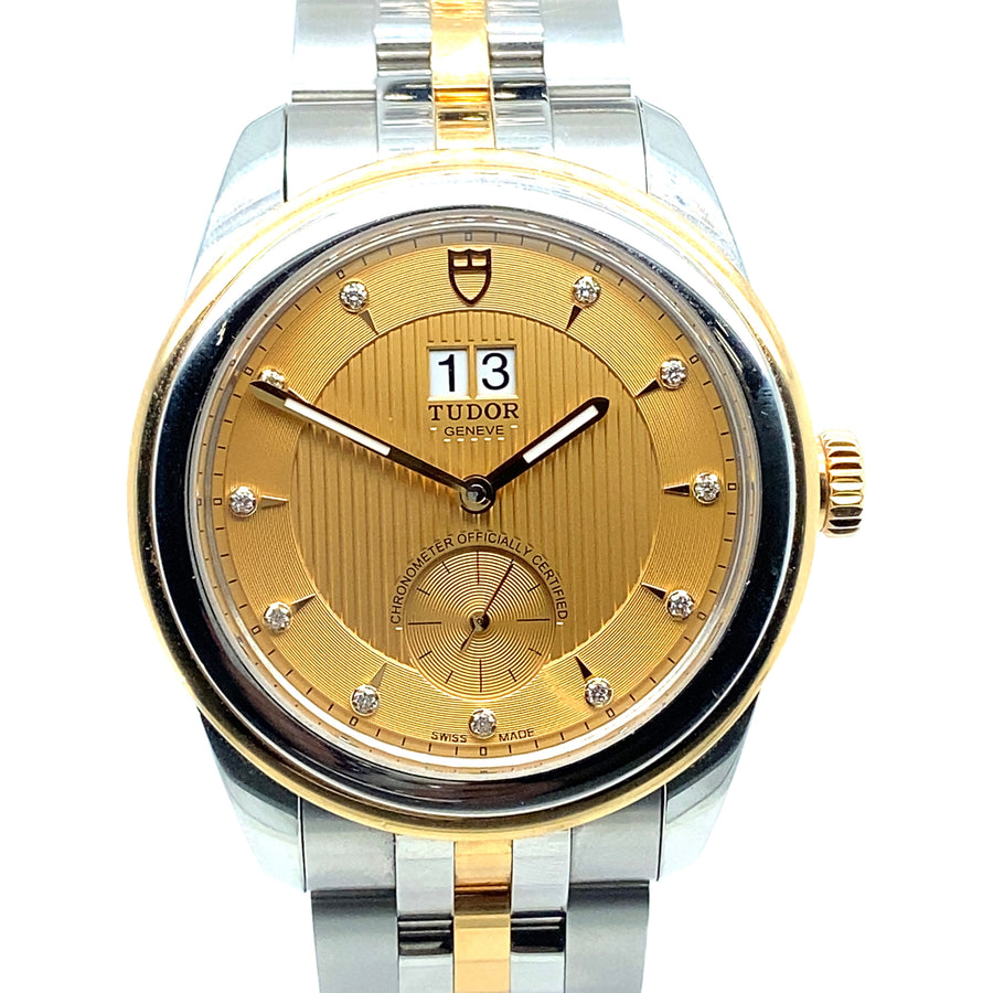 Pre-Owned Stainless Steel and 18ct Yellow Gold Bi-Colour Genève Tudor Watch (Gents)