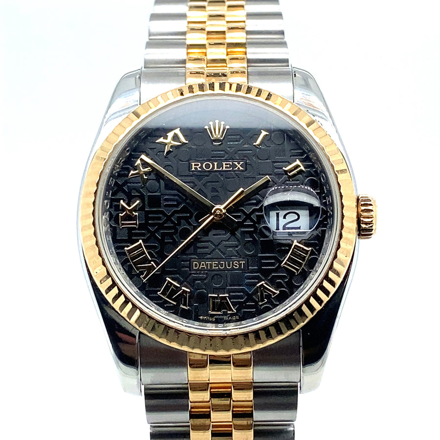 Pre-Owned 18ct Yellow Gold and Stainless Steel Datejust Rolex (Gents)