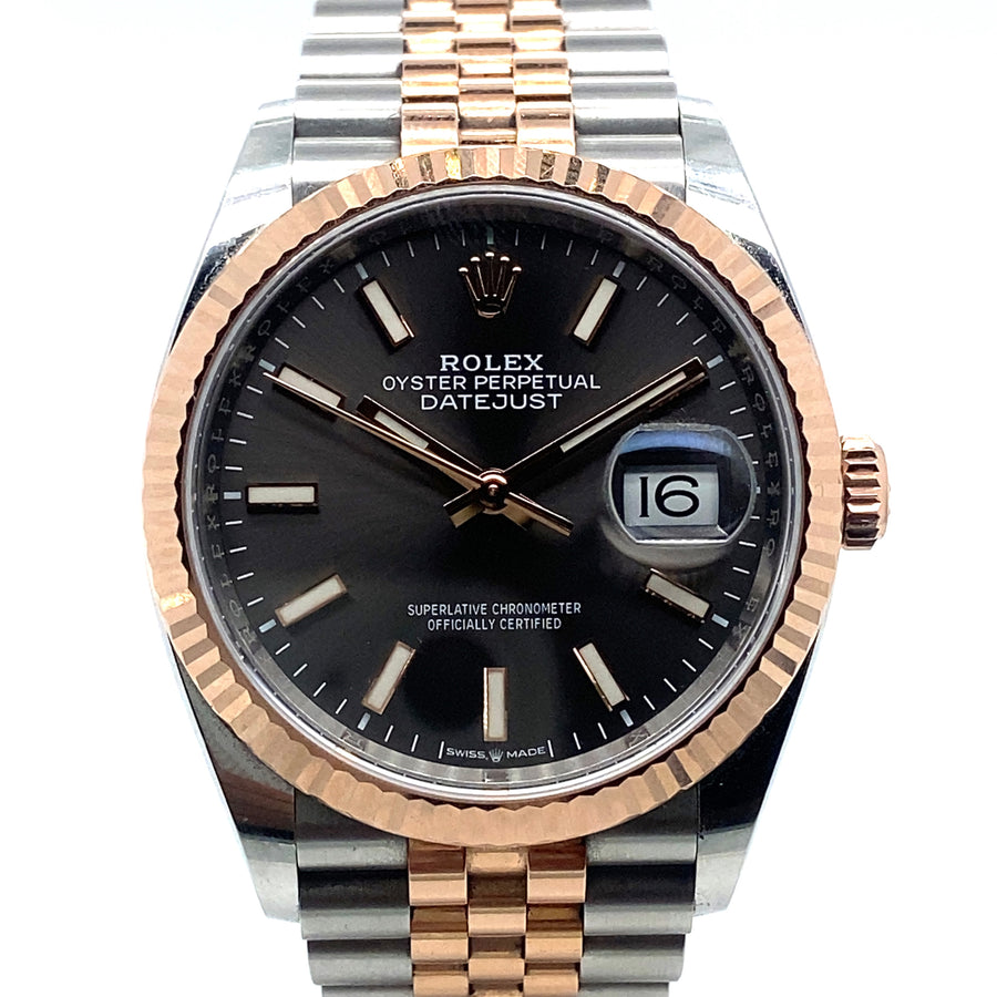 Pre-Owned Stainless Steel and Everose Datejust Rolex (Gents)