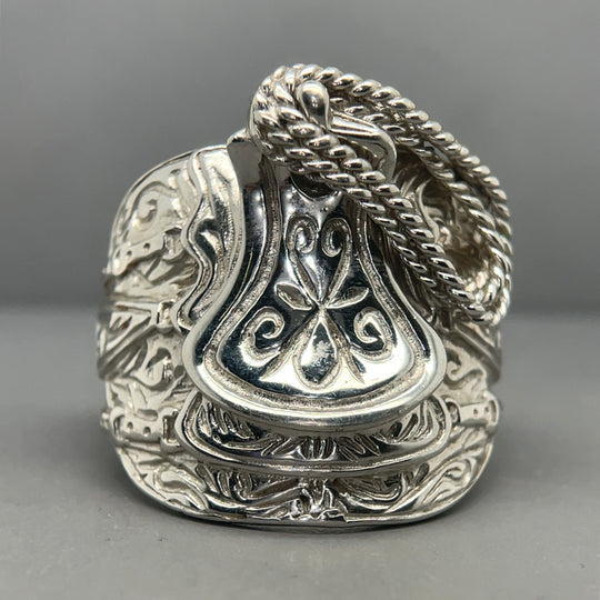 Sterling Silver Saddle Ring - Size Z