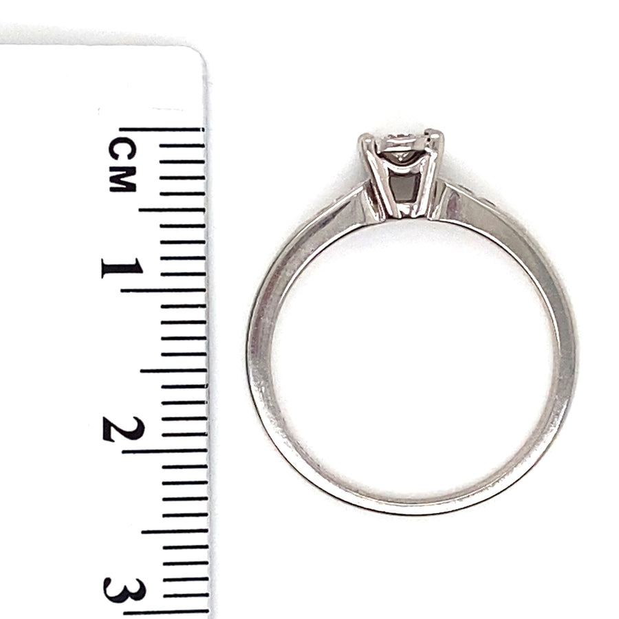 9ct White Gold Diamond Ring (c. 0.15ct) - Size O