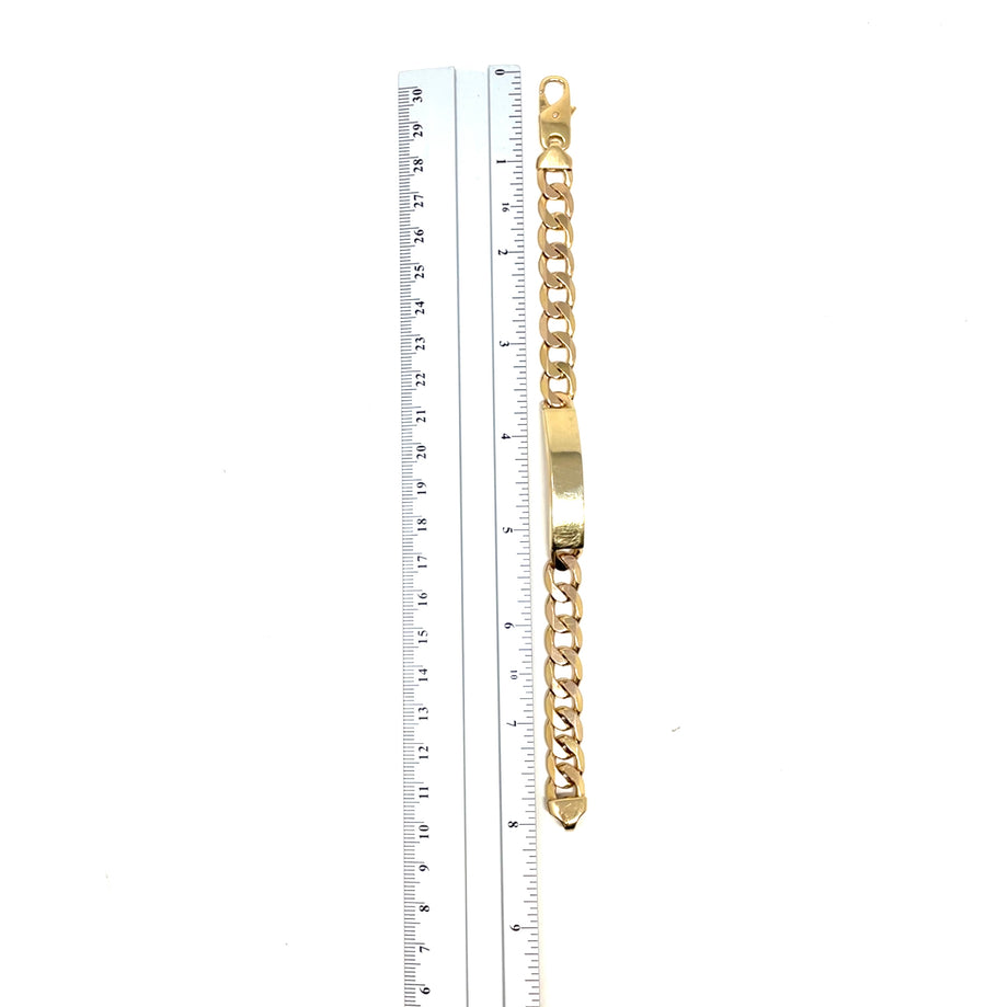 9ct Yellow Gold Identity Bracelet