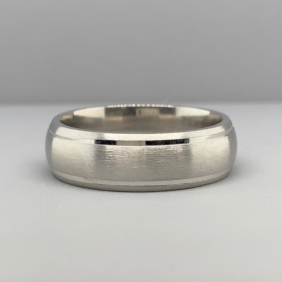 Platinum Band Ring - Size O 1/2