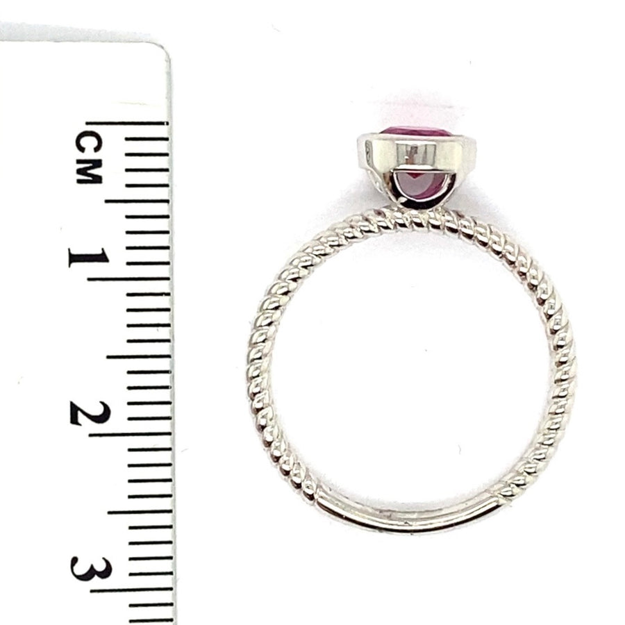 Sterling Silver Cubic Zirconia Solitaire Ring - Size P (NEW!)