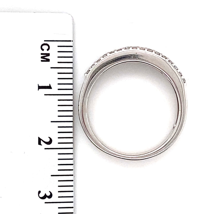 18ct White Gold Diamond Ring (c. 0.67ct) - Size L 1/2