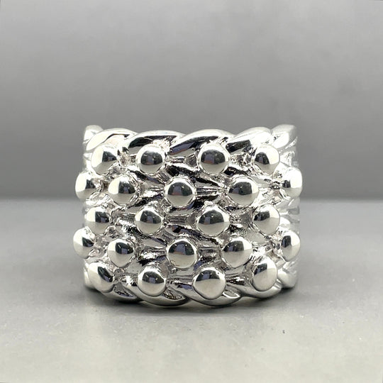 Sterling Silver Five Row Keeper Ring - Size V (NEW!)