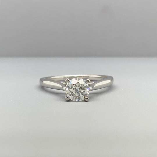 Platinum Single Stone Diamond Ring (c. 0.75ct) - Size L