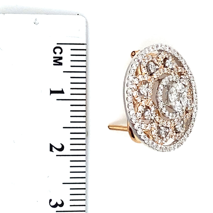 18ct Yellow Gold Round Diamond Earrings (c. 5.00ct)