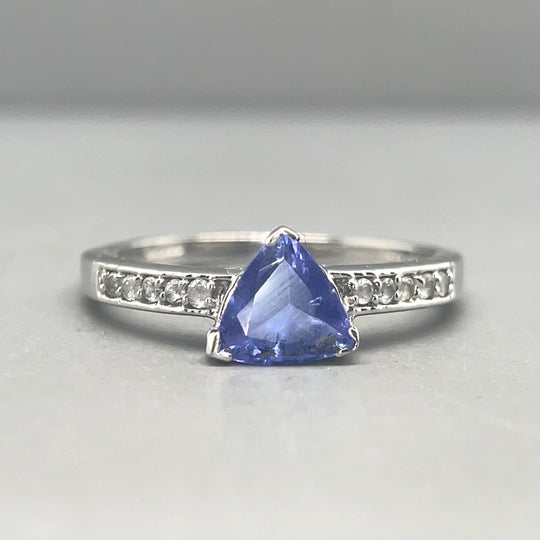 9ct White Gold Cubic Zirconia Ring - Size N