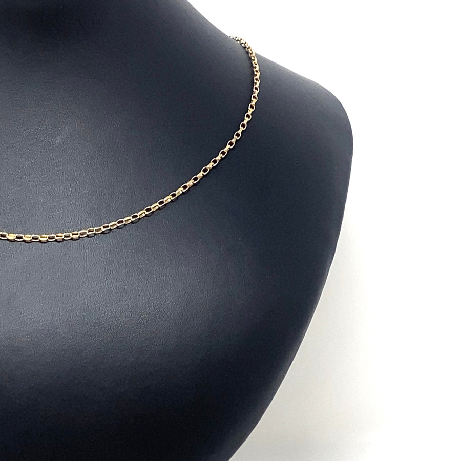 9ct Yellow Gold Cable Link Chain (18")
