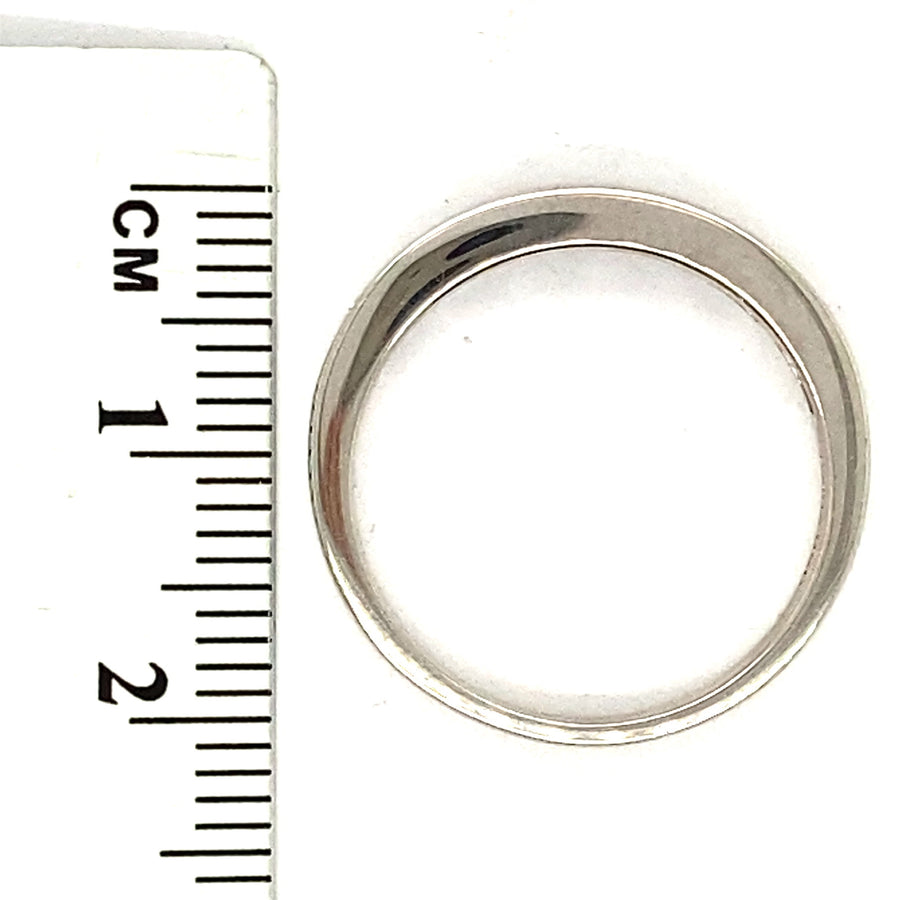 9ct White Gold Diamond Half Eternity Ring (c. 0.50ct) - Size O
