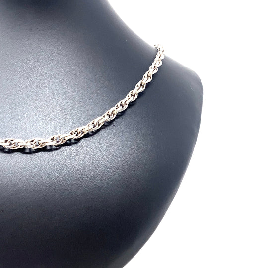 9ct White Gold Fancy Chain (24")