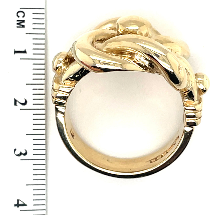 9ct Yellow Gold Knot Ring - Size Y 1/2