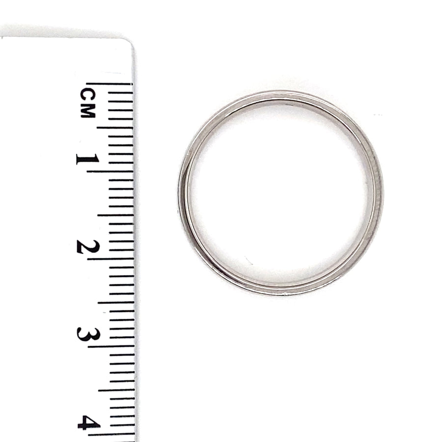 9ct White Gold Single Stone Diamond Band Ring - Size U 1/2