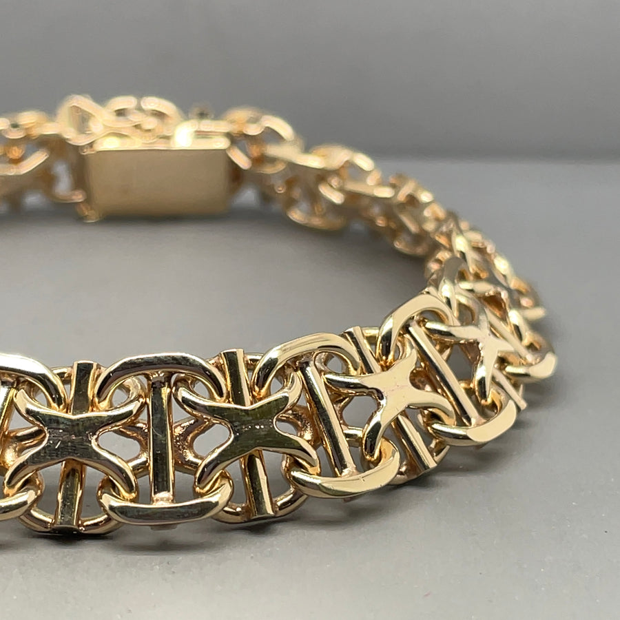 9ct Yellow Gold Fancy Link Bracelet