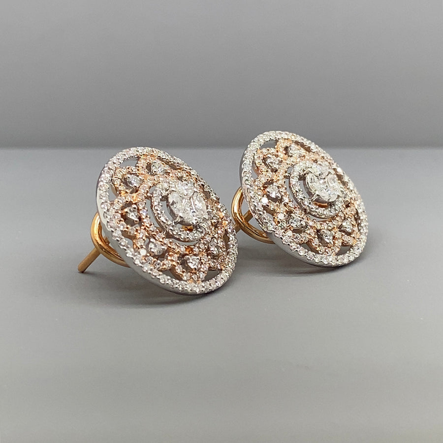 18ct Yellow Gold Round Diamond Earrings (c. 5.00ct)