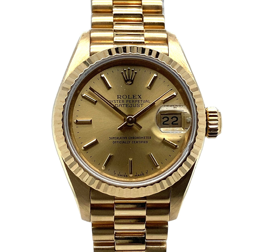 Pre-Owned 18ct Yellow Gold Datejust Rolex (Ladies)