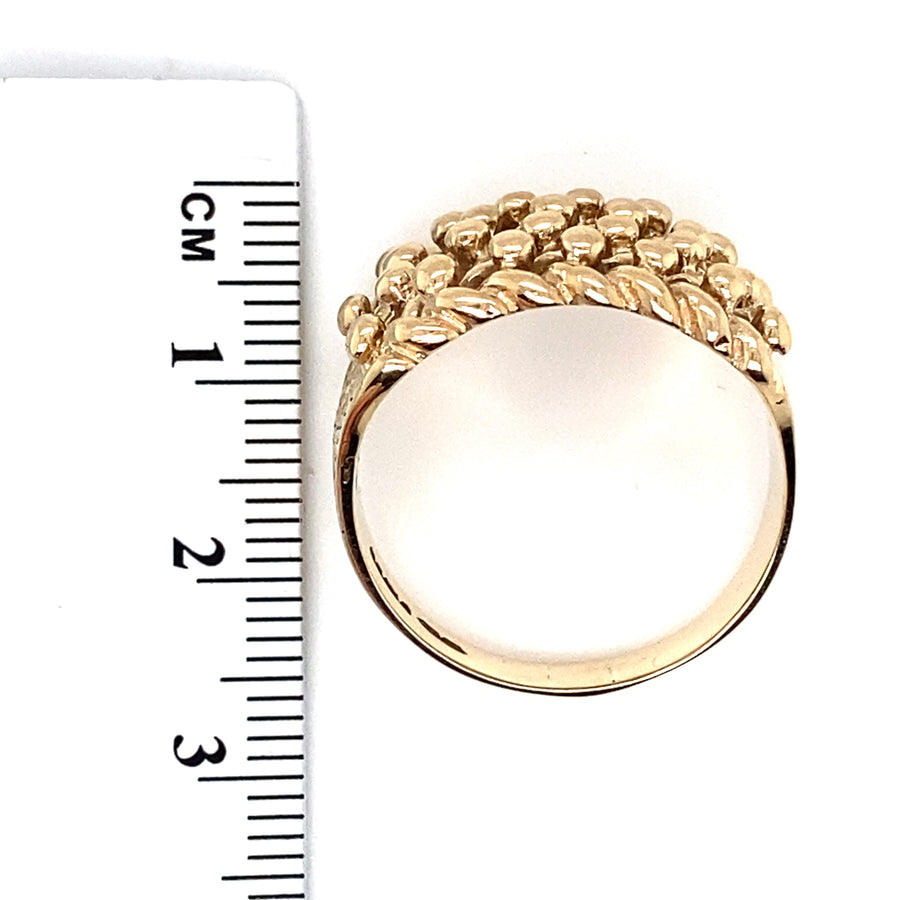 9ct Yellow Gold Keeper Ring - Size V 1/2