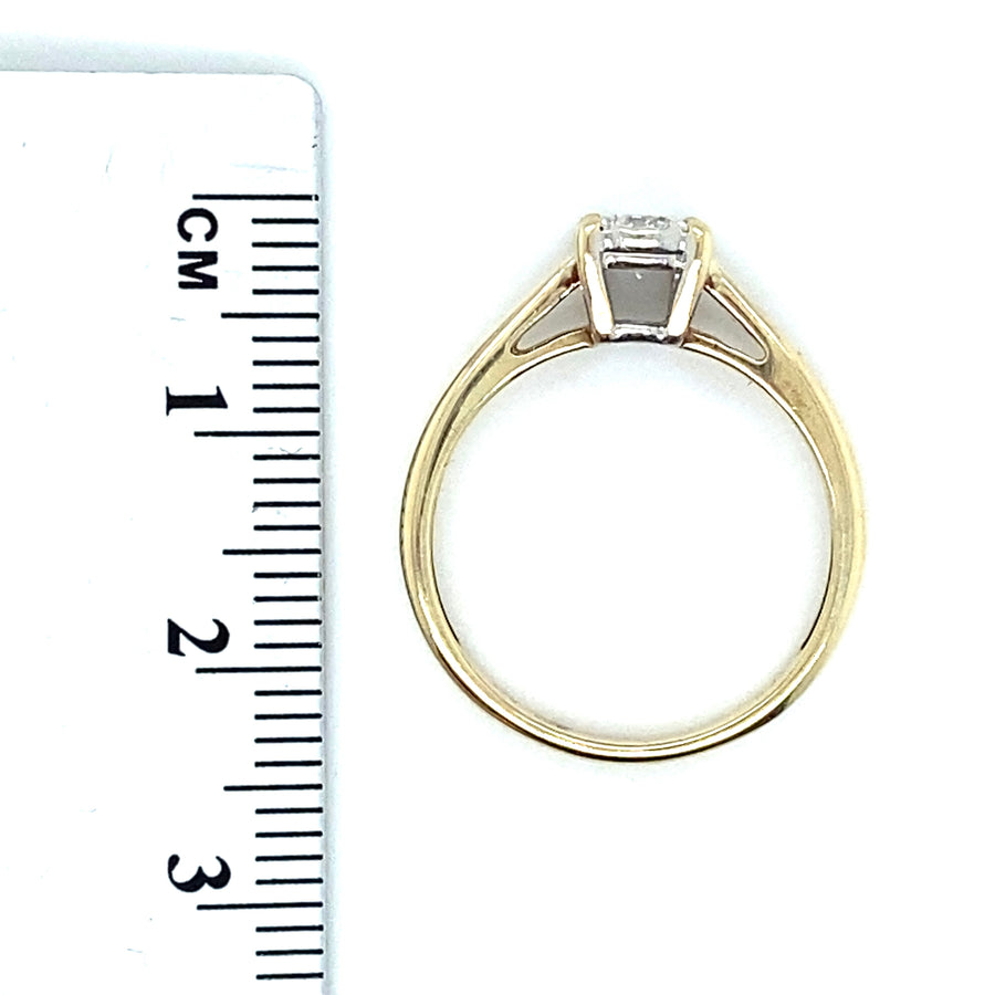 9ct Yellow Gold Single Stone Diamond Ring (c. 0.33ct) - Size M