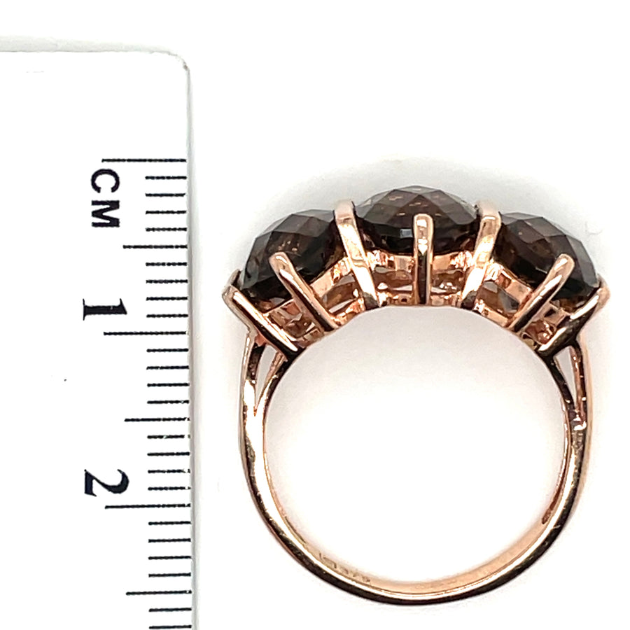 9ct Rose Gold Brown Tourmaline Ring - Size N