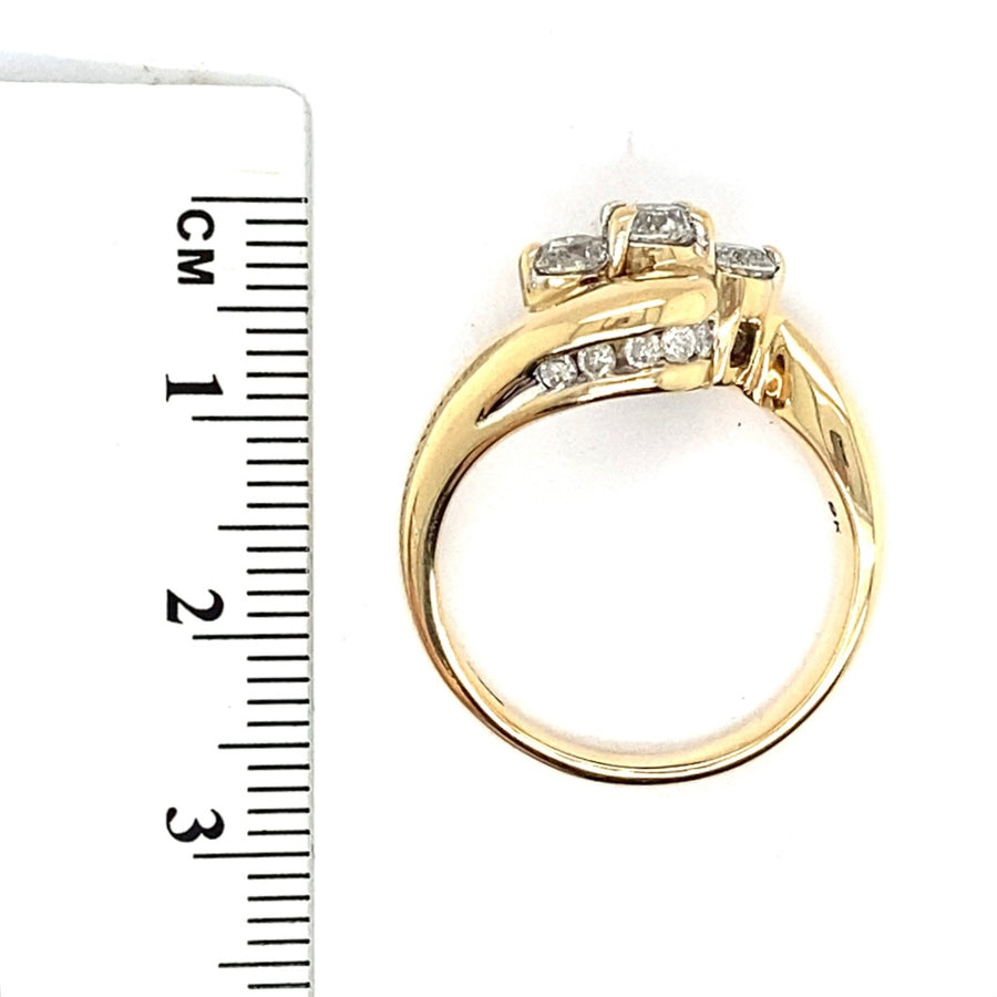 18ct Yellow Gold Diamond Ring (c. 1.00ct) - Size O