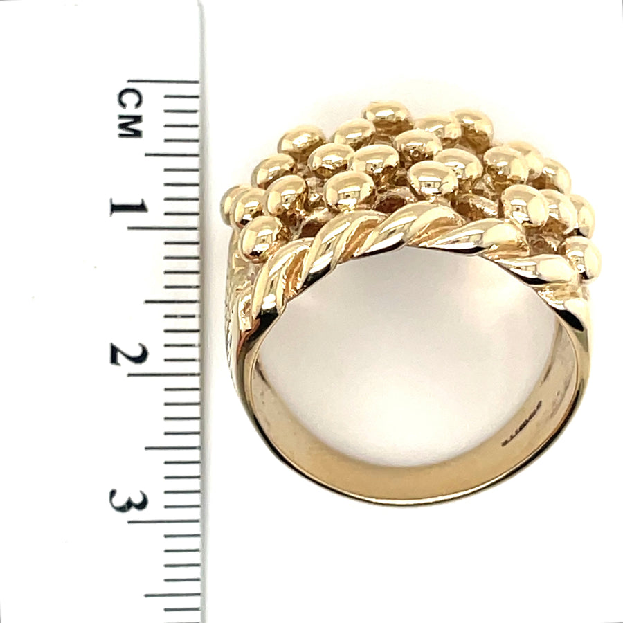 9ct Yellow Gold Keeper Ring - Size U 1/2