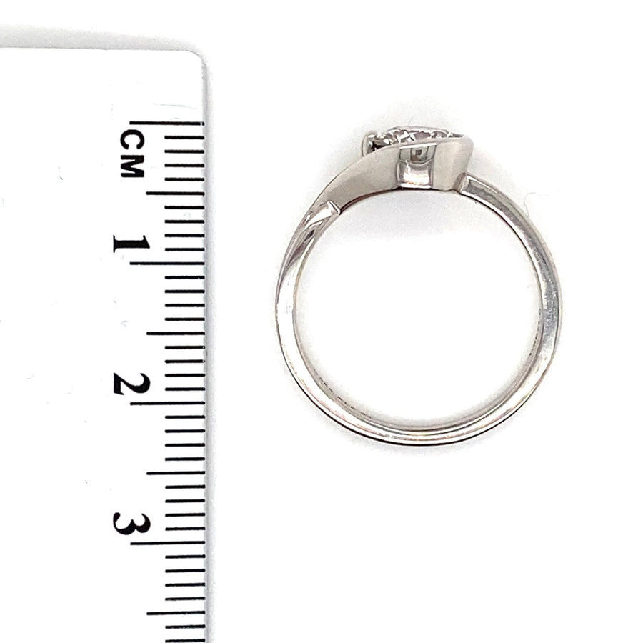 14ct White Gold Lab Grown Diamond Pandora Ring (c. 1.00ct) - Size N