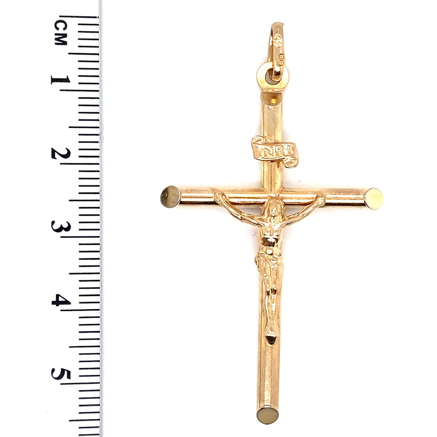 9ct Yellow Gold Crucifix Pendant