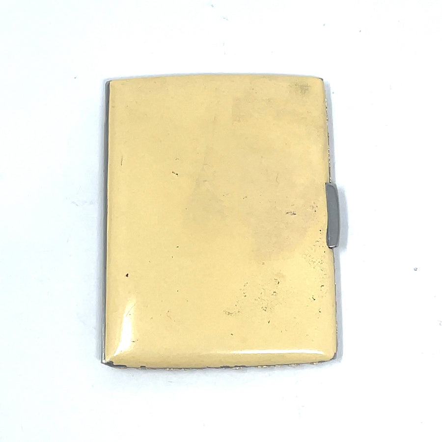 Pre-Owned Yellow Metal 1930's Cream and Blue Case