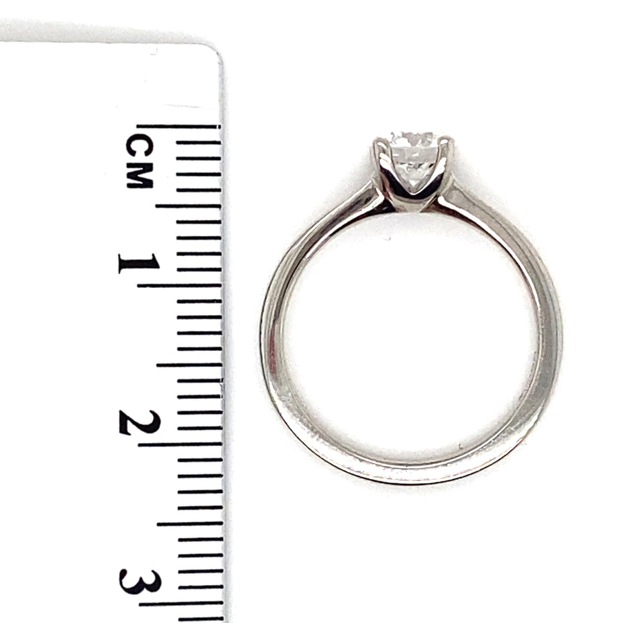 Platinum Single Stone Diamond Ring (c. 0.65ct) - Size J