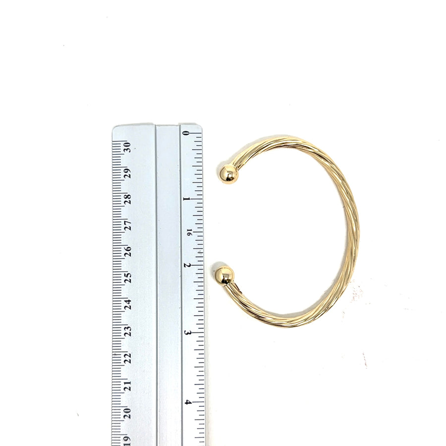 9ct Yellow Gold Torque Bangle