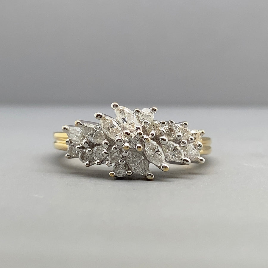 18ct Yellow Gold Diamond Ring (c. 0.75ct) - Size M 1/2