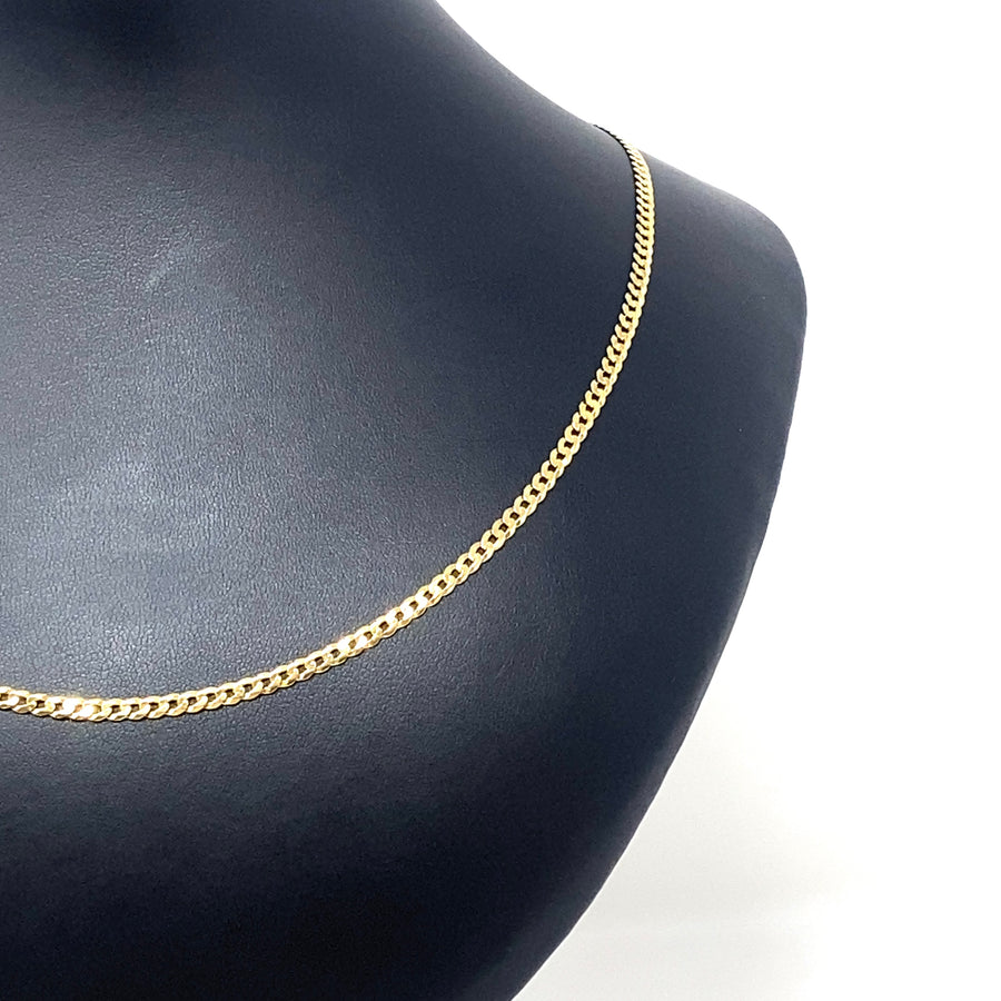 9ct Yellow Gold Curb Chain (22")