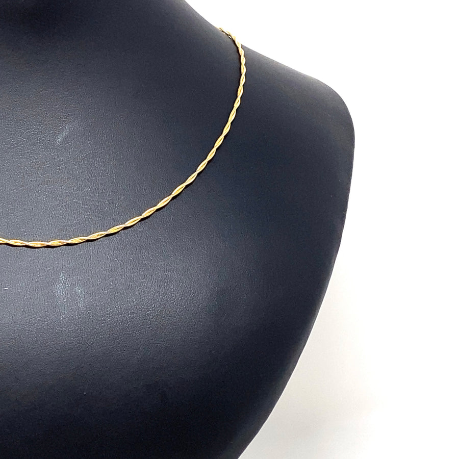 9ct Yellow Gold Twist Chain (17")