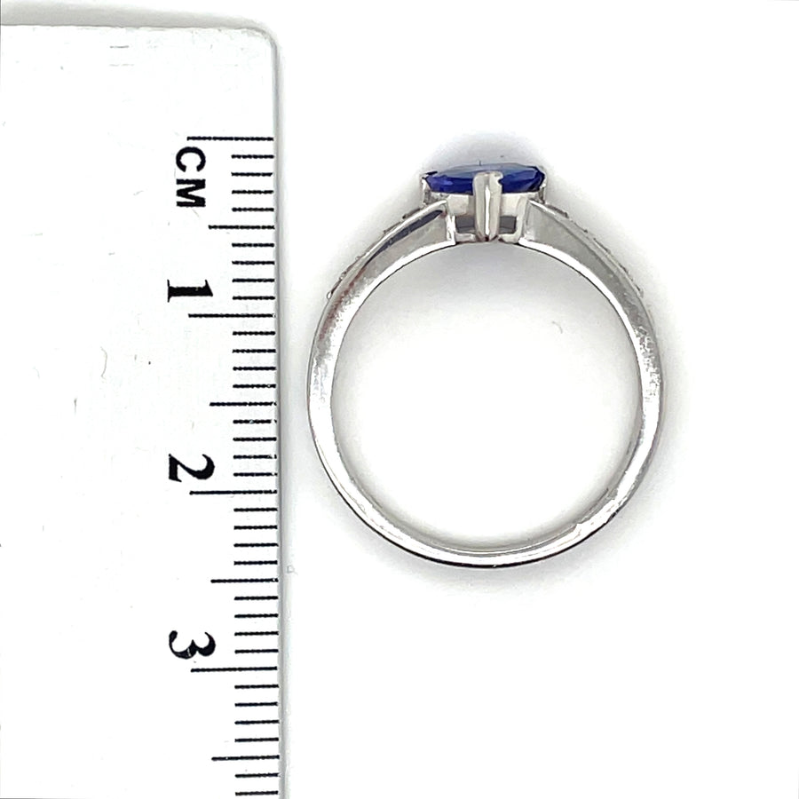 9ct White Gold Cubic Zirconia Ring - Size N