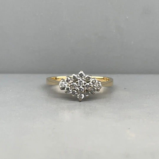 18ct Yellow Gold Diamond Ring (c. 0.32ct) - Size L